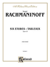 Six Etudes Tableaux, Op. 33 piano sheet music cover Thumbnail